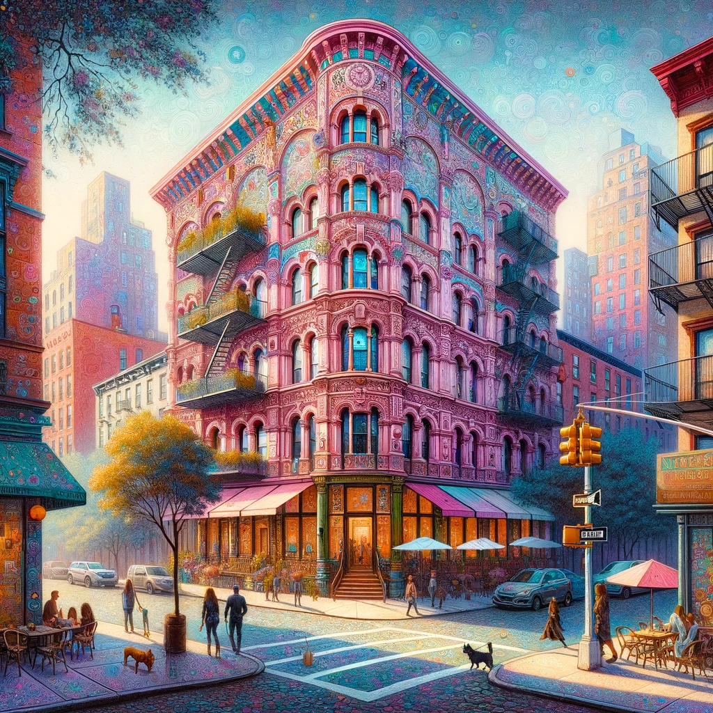 Dive into the enchanting world of Palazzo Chupi, the distinctive pink building that stands as a testament to artistic vision in New York's West Village.